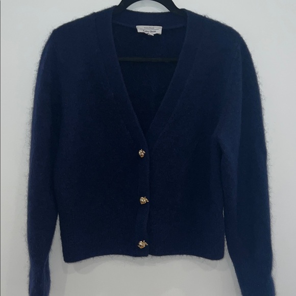 Navy Blue Cardigan Sweater - Apple buttons - Picture 1 of 7